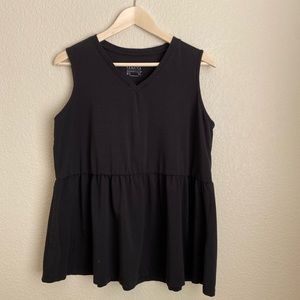 Denim & Co. Essentials - Jersey V-Neck Peplum Tunic